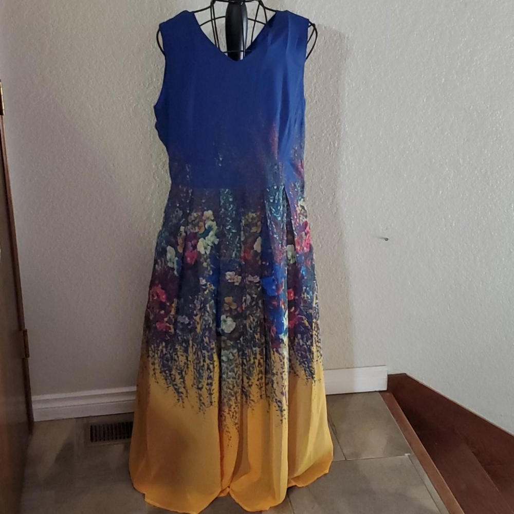 Misslook Floral Chiffon Summer Dress XL